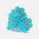 Luxury Set of 24 Soap Flower Heart Box  Blue Roses