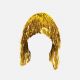 2 x Gold Tinsel Wig