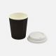 12oz Black Ripple Coffee Cup with White Lids 500